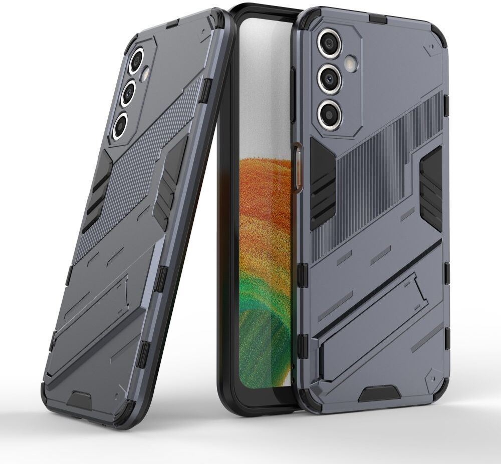 Samsung Galaxy A24 Hoesje Shockproof Kickstand Back Cover Blauw afbeelding 6