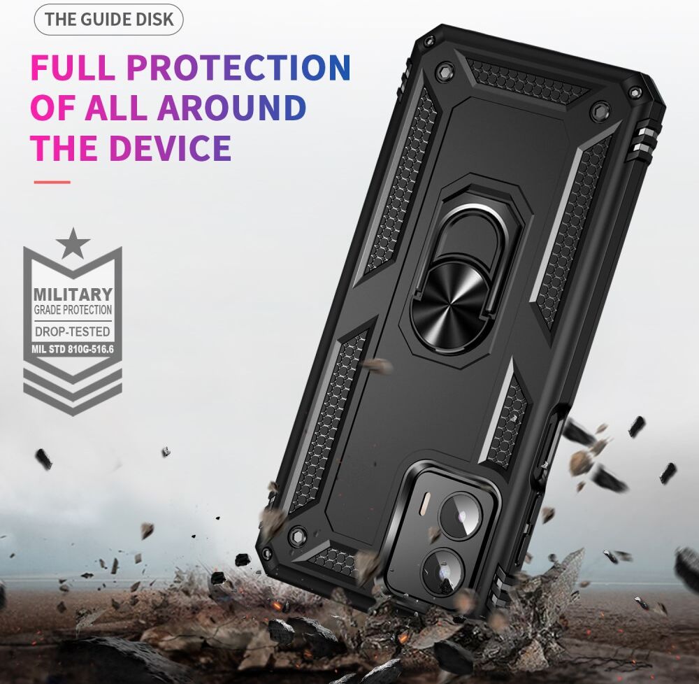 Motorola Moto G 5G (2023) Hoesje met Magnetische Kickstand Ring Zwart afbeelding 4