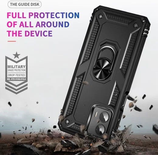 Motorola Moto G 5G (2023) Hoesje met Magnetische Kickstand Ring Zwart afbeelding 4