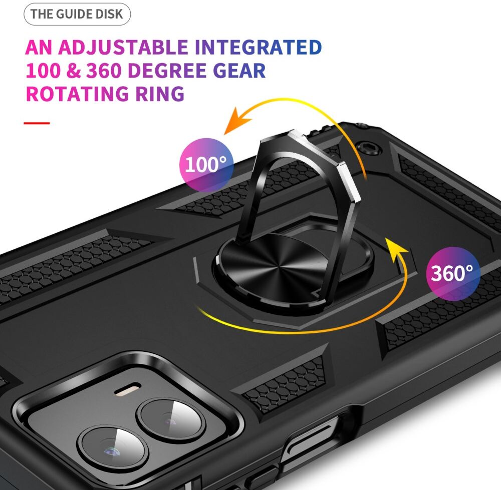 Motorola Moto G 5G (2023) Hoesje met Magnetische Kickstand Ring Zwart afbeelding 5