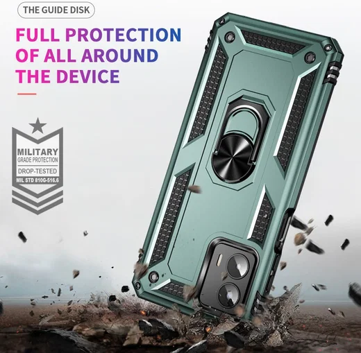 Motorola Moto G 5G (2023) Hoesje met Magnetische Kickstand Ring Groen afbeelding 4