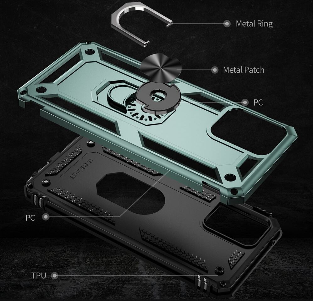 Motorola Moto G 5G (2023) Hoesje met Magnetische Kickstand Ring Groen afbeelding 6