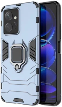 Xiaomi Redmi Note 12 4G Hoesje Magnetische Kickstand Back Cover Blauw