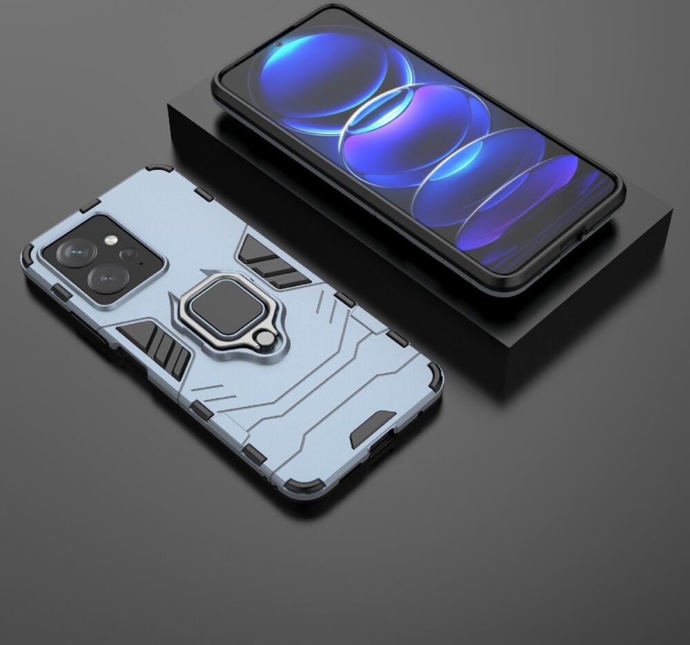 Xiaomi Redmi Note 12 4G Hoesje Magnetische Kickstand Back Cover Blauw afbeelding 4