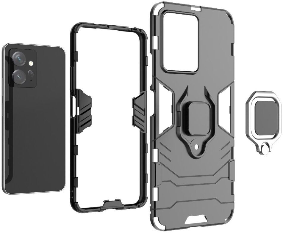 Xiaomi Redmi Note 12 4G Hoesje Magnetische Kickstand Back Cover Blauw afbeelding 5