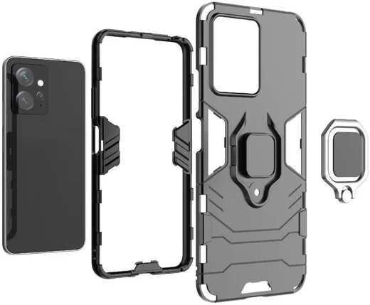 Xiaomi Redmi Note 12 4G Hoesje Magnetische Kickstand Back Cover Blauw afbeelding 5