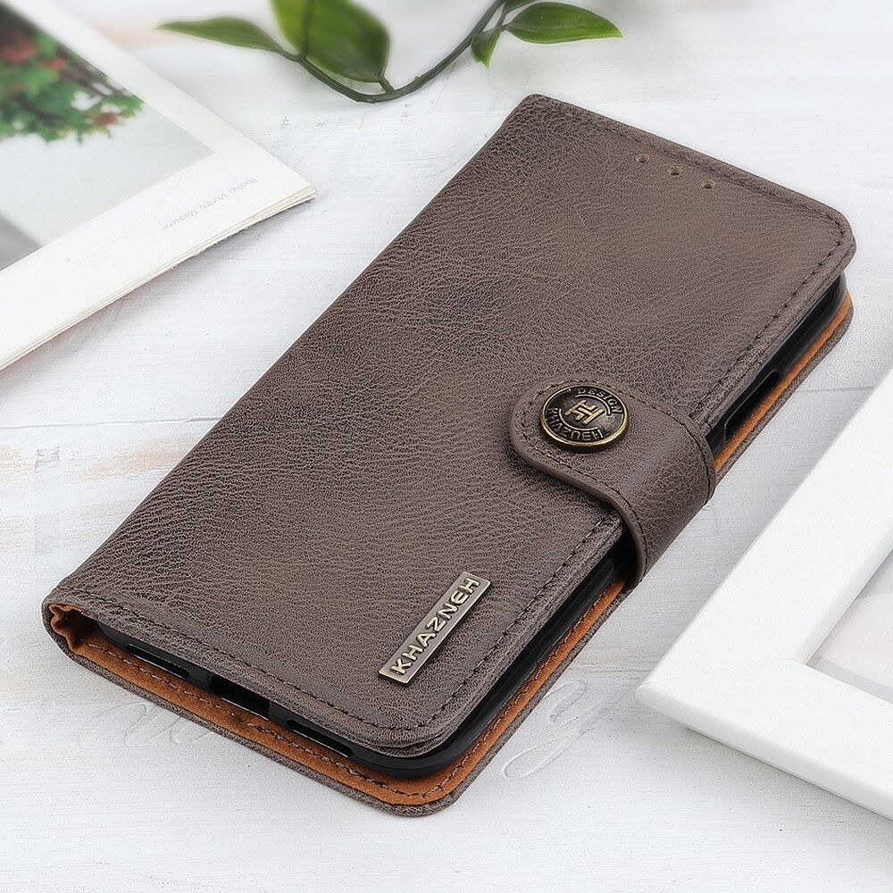 KHAZNEH Motorola Thinkphone Hoesje Portemonnee Book Case Khaki afbeelding 7