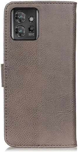KHAZNEH Motorola Thinkphone Hoesje Portemonnee Book Case Khaki afbeelding 9