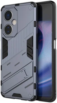 OnePlus Nord CE 3 Lite Hoesje Shockproof Kickstand Back Cover Blauw