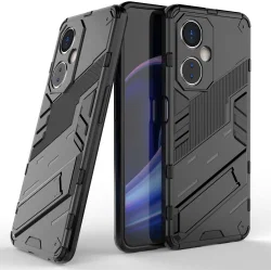 OnePlus Nord CE 3 Lite Hoesje Shockproof Kickstand Back Cover Zwart afbeelding