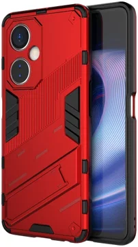 OnePlus Nord CE 3 Lite Hoesje Shockproof Kickstand Back Cover Rood