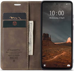 CaseMe 013 Xiaomi Redmi 12C Book Case met Pasjeshouder Coffee afbeelding