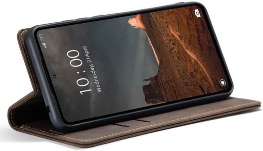 CaseMe 013 Xiaomi Redmi 12C Book Case met Pasjeshouder Coffee afbeelding 8