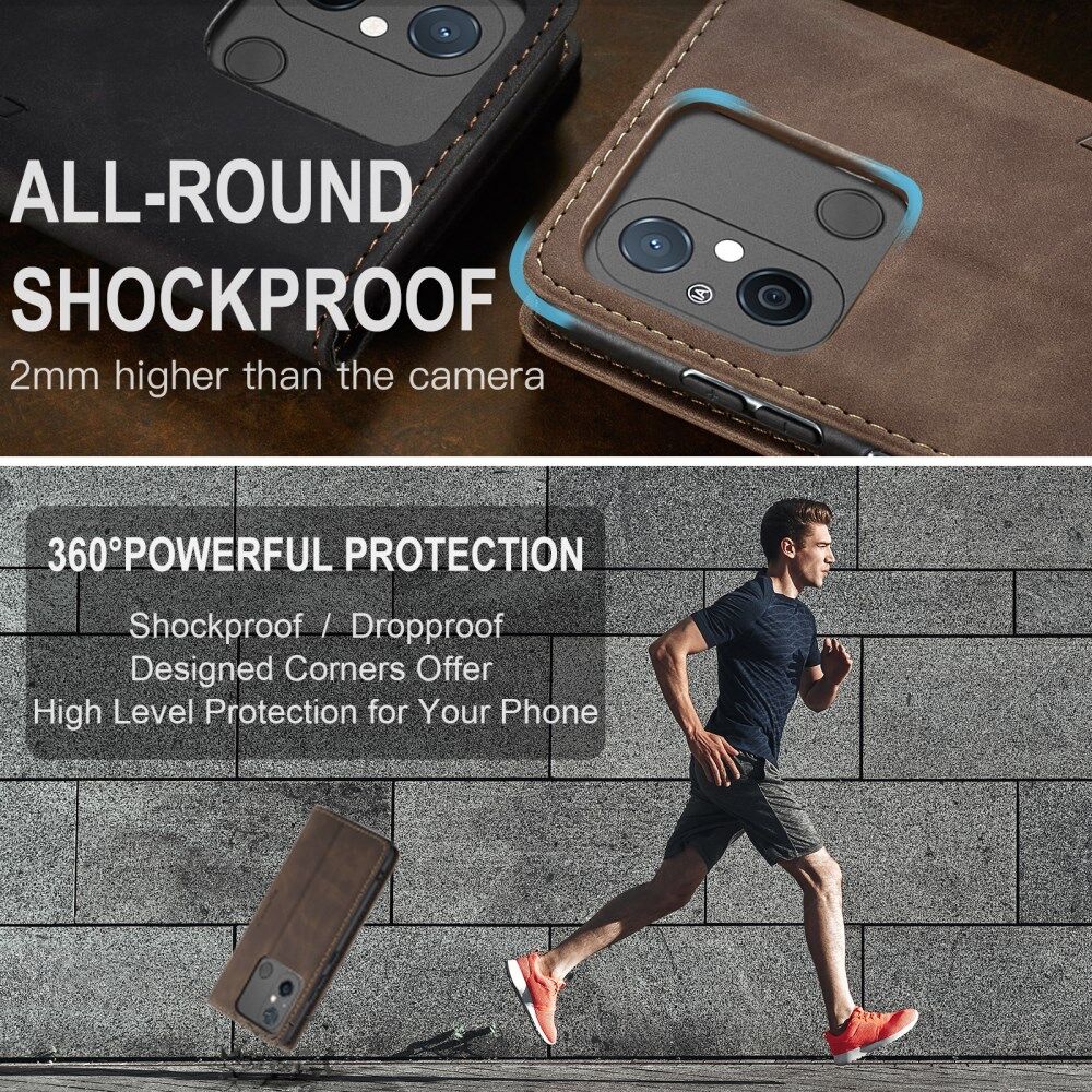CaseMe 013 Xiaomi Redmi 12C Book Case met Pasjeshouder Coffee afbeelding 3