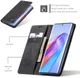 CaseMe 013 Honor Magic5 Lite Hoesje Book Case met Pasjeshouder Zwart afbeelding 7