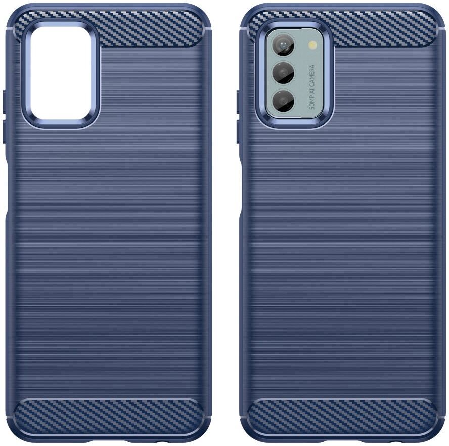 Nokia G22 Hoesje Geborsteld TPU Flexibele Back Cover Blauw afbeelding 2