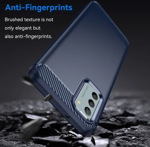 Nokia G22 Hoesje Geborsteld TPU Flexibele Back Cover Blauw afbeelding 4