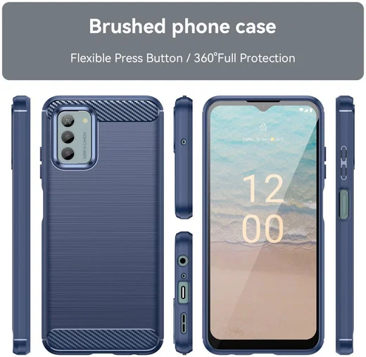 Nokia G22 Hoesje Geborsteld TPU Flexibele Back Cover Blauw afbeelding 9