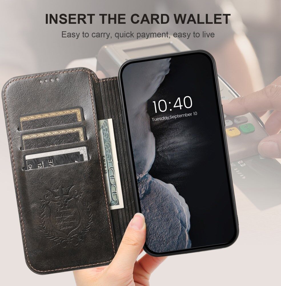 Apple iPhone 13 Pro Hoesje MagSafe Portemonnee Book Case Zwart afbeelding 4