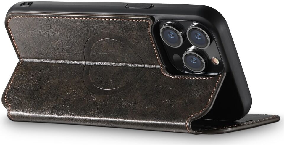 Apple iPhone 13 Pro Hoesje MagSafe Portemonnee Book Case Zwart afbeelding 7