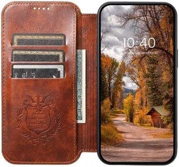Apple iPhone 13 Pro Hoesje MagSafe Portemonnee Book Case Khaki