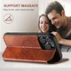 Apple iPhone 13 Pro Hoesje MagSafe Portemonnee Book Case Khaki afbeelding 6