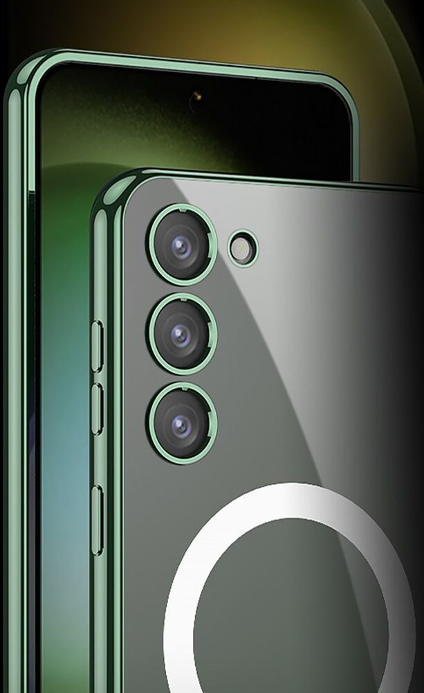 Samsung Galaxy S23 Hoesje MagSafe Back Cover TPU Transparant/Paars afbeelding 4