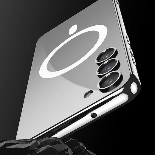 Samsung Galaxy S23 Hoesje MagSafe Back Cover TPU Transparant/Paars afbeelding 5