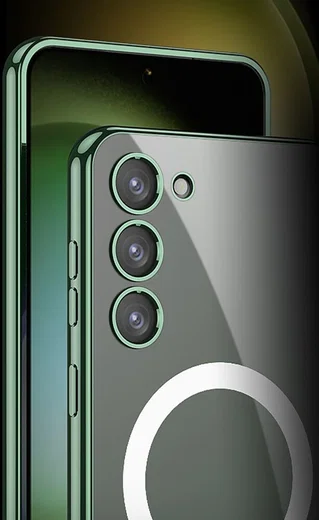 Samsung Galaxy S23 Hoesje MagSafe Back Cover TPU Transparant/Zwart afbeelding 4