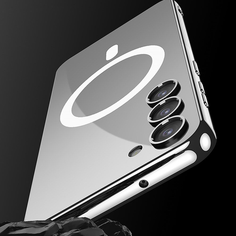 Samsung Galaxy S23 Plus Hoesje MagSafe Back Cover Transparant/Zilver afbeelding 5