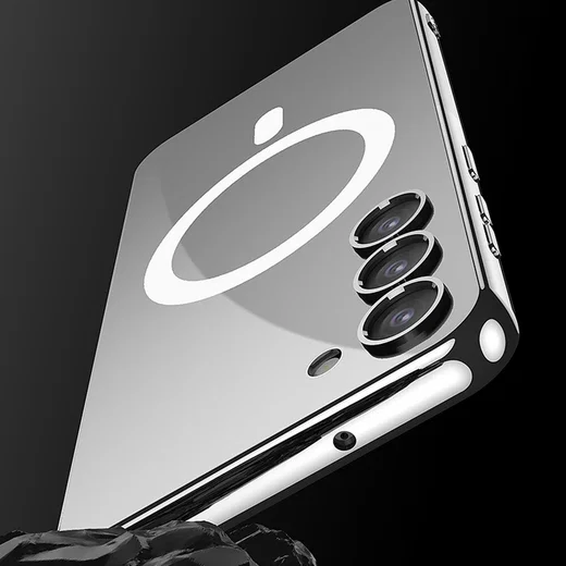 Samsung Galaxy S23 Plus Hoesje MagSafe Back Cover Transparant/Zilver afbeelding 5