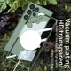 Samsung Galaxy S23 Ultra Hoesje MagSafe Back Cover Transparant/Zwart afbeelding 2