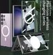 Samsung Galaxy S23 Ultra Hoesje MagSafe Back Cover Transparant/Zwart afbeelding 8