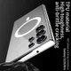 Samsung Galaxy S23 Ultra Hoesje MagSafe Back Cover Transparant/Paars afbeelding 4