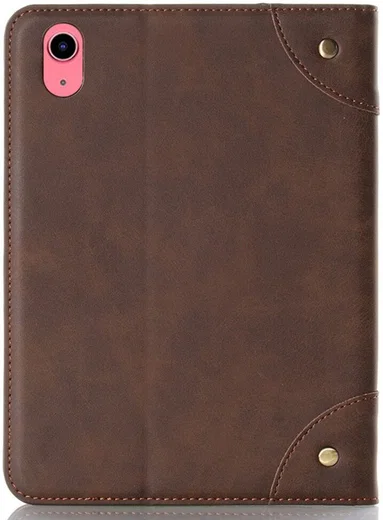 Apple iPad 11 (2025)/10.9 (2022) Hoes Pasjeshouder Book Case met Standaard Bruin afbeelding 4