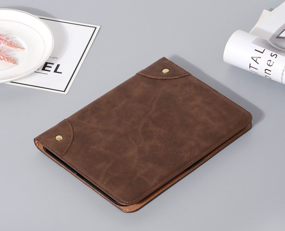 Apple iPad 11 (2025)/10.9 (2022) Hoes Pasjeshouder Book Case met Standaard Bruin afbeelding 6