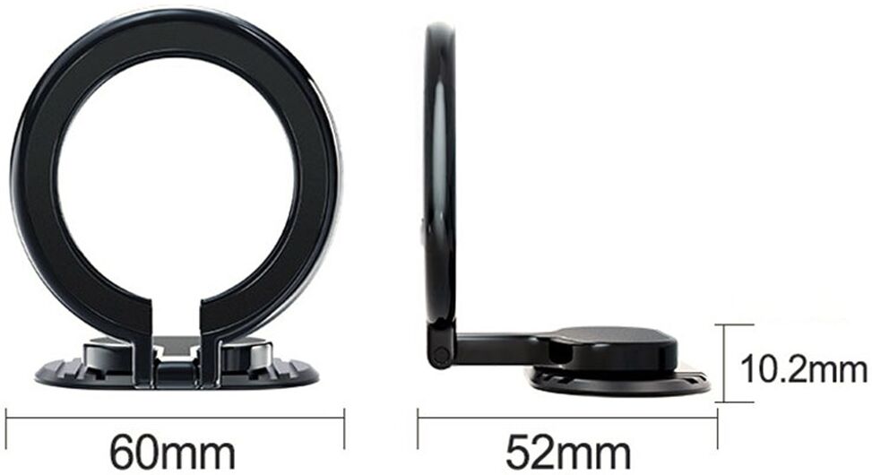Universele Dashboard MagSafe Ring Telefoonhouder Auto Zwart afbeelding 8