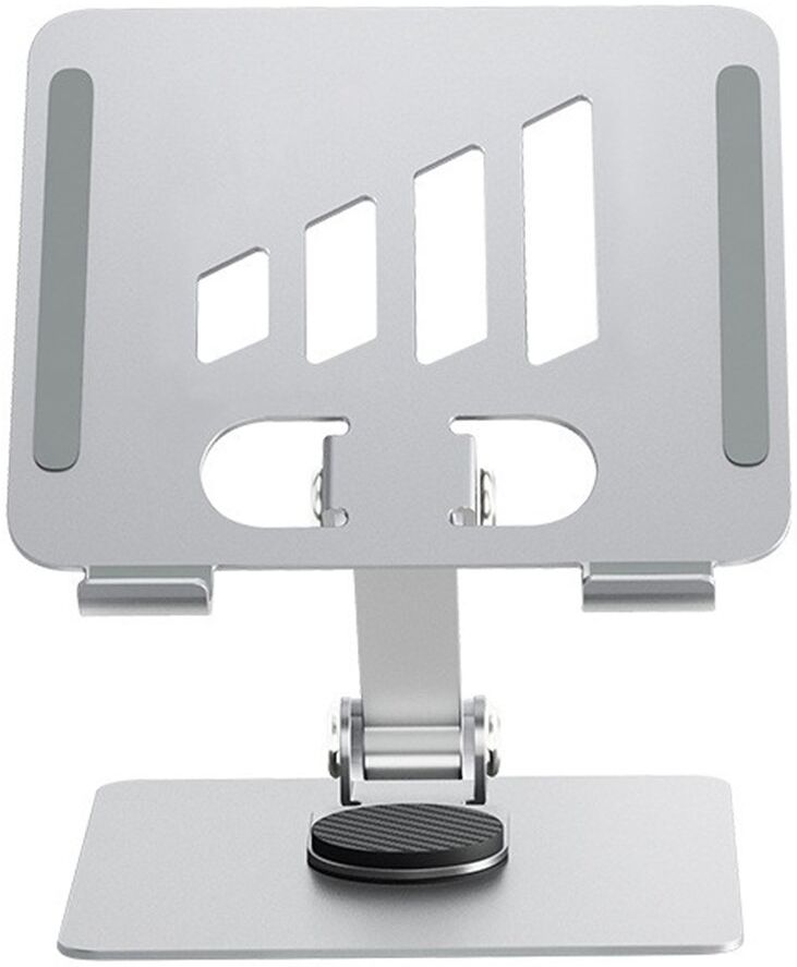 Universele Verstelbare Bureau Houder Smartphone/Tablet/Laptop Zilver afbeelding 1