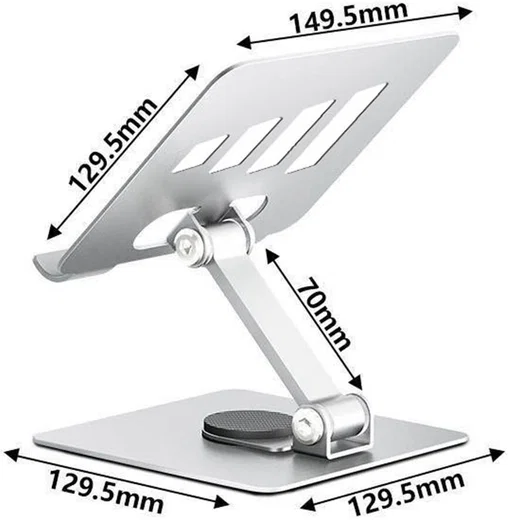 Universele Verstelbare Bureau Houder Smartphone/Tablet/Laptop Zwart afbeelding 3