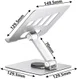 Universele Verstelbare Bureau Houder Smartphone/Tablet/Laptop Zwart afbeelding 3
