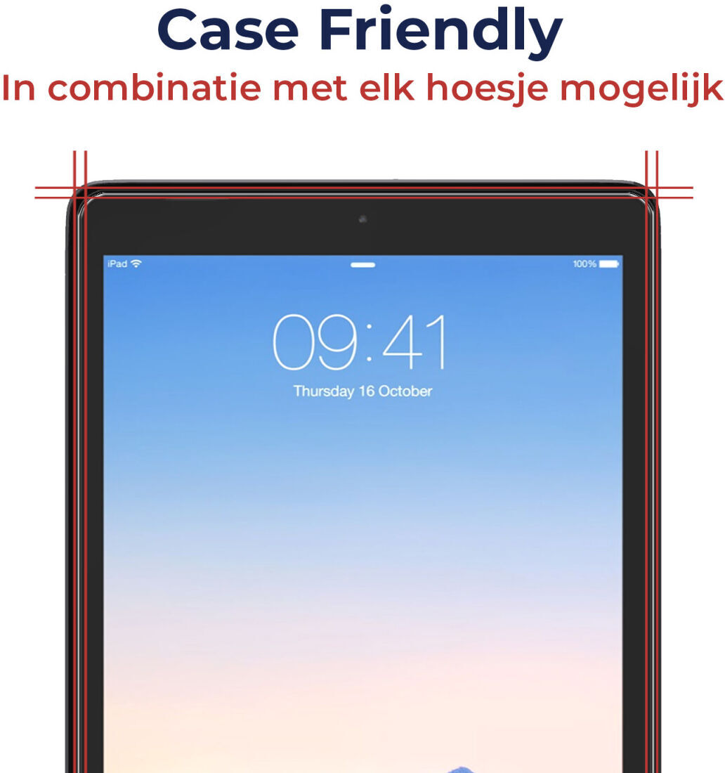 Rosso iPad 9.7 2017/2018/Air 2 Tempered Glass met Installatietray afbeelding 4