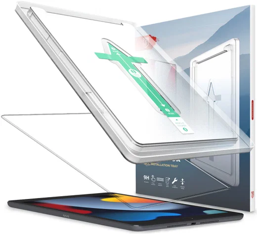 Rosso iPad 10.2 2019/2020/2021 Tempered Glass met Installatietray afbeelding 1
