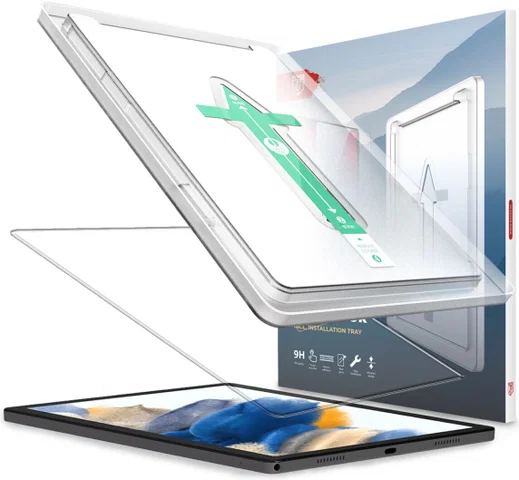 Rosso Samsung Galaxy Tab A8 Tempered Glass met Installatietray afbeelding 1