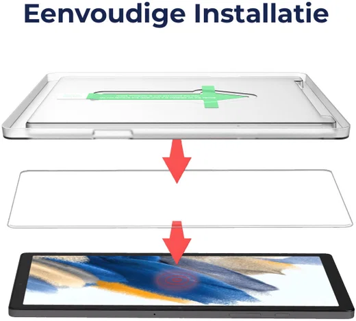 Rosso Samsung Galaxy Tab A8 Tempered Glass met Installatietray afbeelding 2