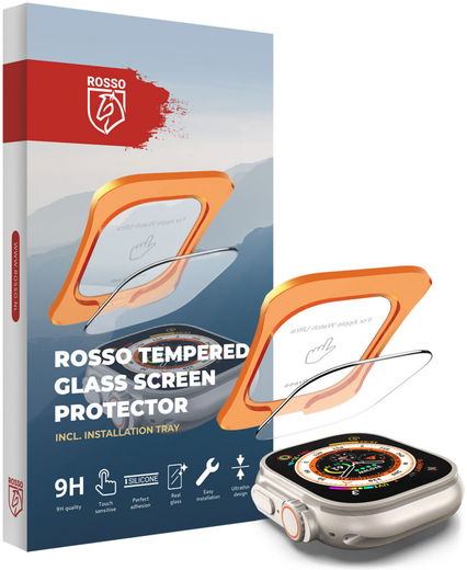Rosso Apple Watch Ultra 3/2/1 Tempered Glass met Installatietray afbeelding 1