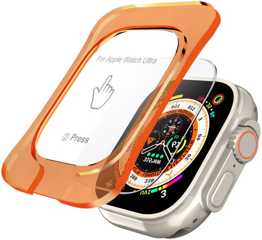 Rosso Apple Watch Ultra 3/2/1 Tempered Glass met Installatietray afbeelding 4