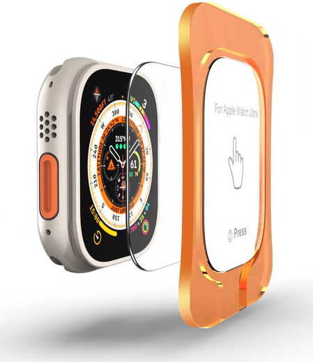 Rosso Apple Watch Ultra 3/2/1 Tempered Glass met Installatietray afbeelding 2