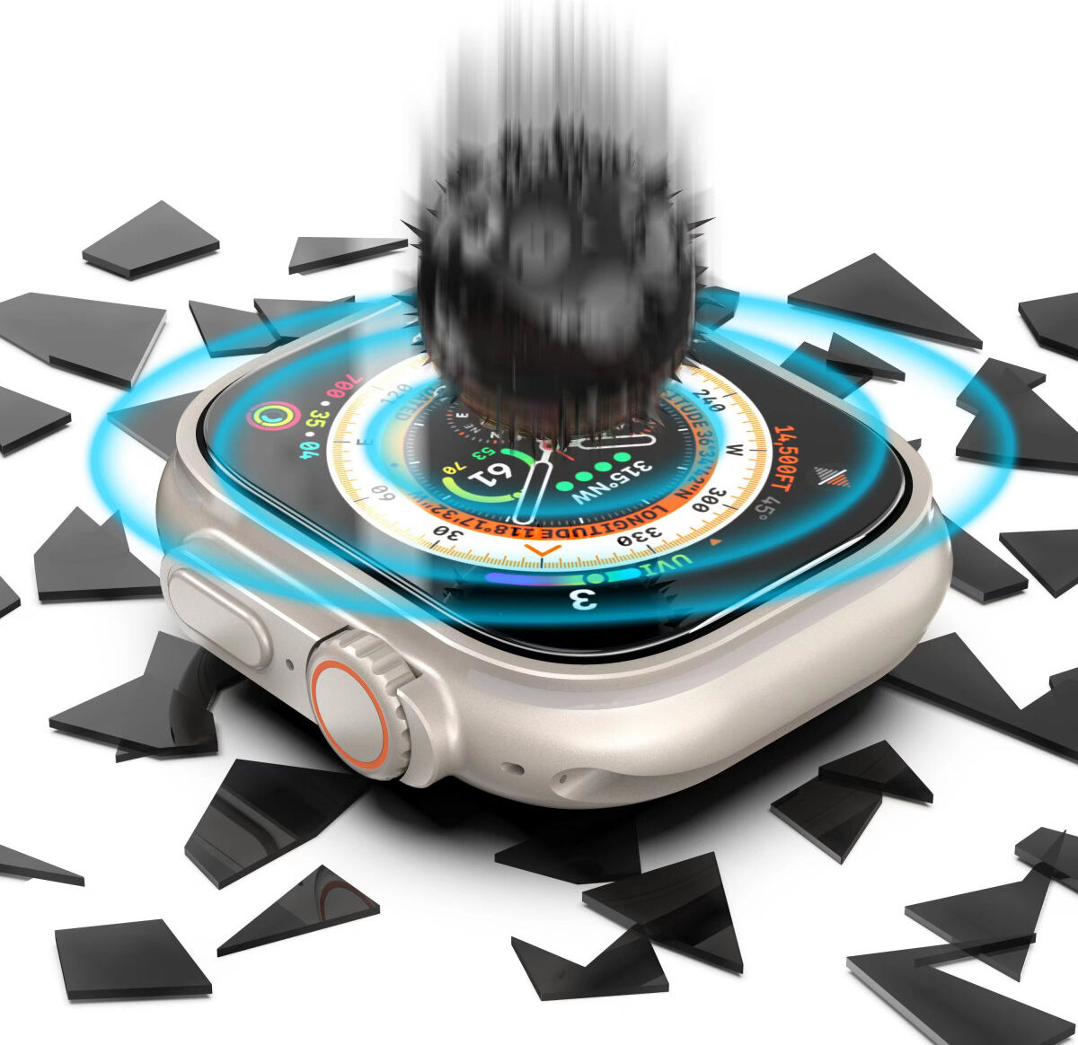 Rosso Apple Watch Ultra 3/2/1 Tempered Glass met Installatietray afbeelding 7