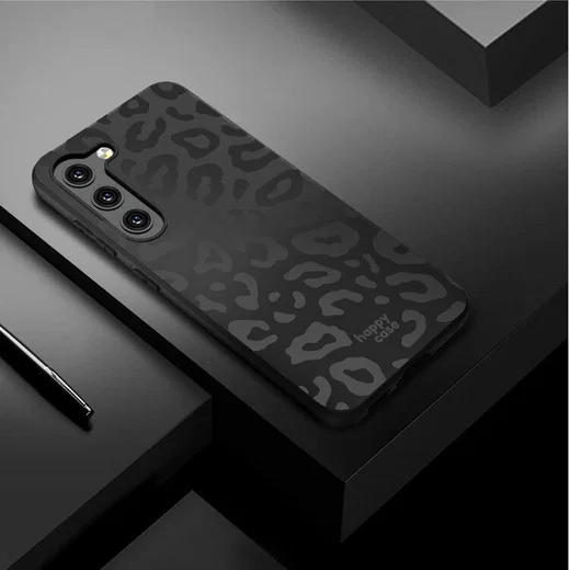 HappyCase Samsung Galaxy S23 Hoesje Flexibel TPU Luipaard Print Zwart afbeelding 5