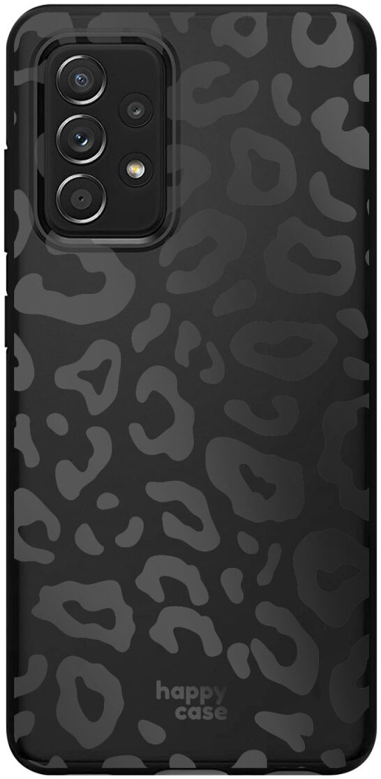 HappyCase Samsung Galaxy A52 / A52S Hoesje Flexibel TPU Luipaard Zwart afbeelding 1